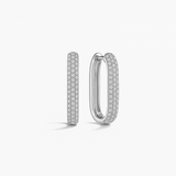 Icon Pavé Hoops | White Gold