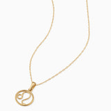 Zodiac sign necklace | White Gold