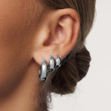 Rue Statement Hoops | White Gold