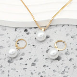 Golden Grace Pearl Jewelry Set | Gold