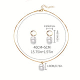 Golden Grace Pearl Jewelry Set | Gold