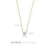 Cléa Moissanite Stone Necklace | Gold