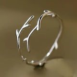 Moonlit Branch Ring | White Gold