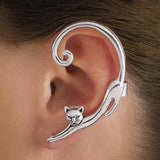 Silver Whisker Charm Earrings | Gold