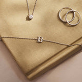 Vita Signa Initial Bracelet | White Gold